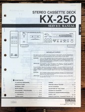 Yamaha KX-250 Cassette Service Manual Original 