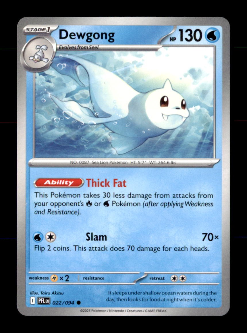 Dewgong 022/094 Common Phantasmal Flames Pokemon Near Mint