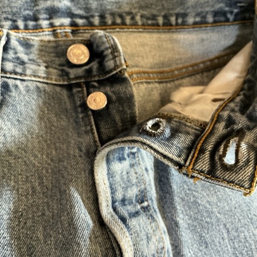 VINTAGE Levis 501 Button Fly Jeans Herren 29x32 helle Waschung gerade hergestellt in den USA 13629 - Bild 7 von 15