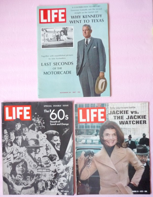 1967, 1969, & 1972 LIFE Magazines Tell More About JFK & Texas & Jackie O. & N.Y.