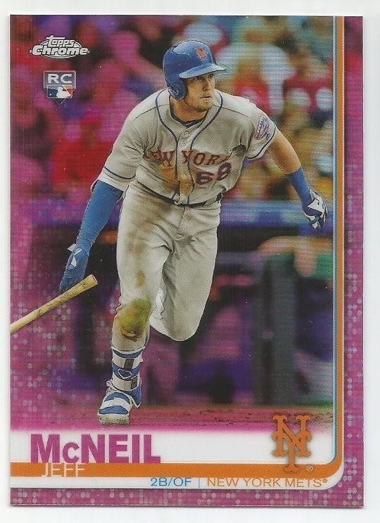 2019 Topps Chrome Pink Refractor Jeff McNeil Rookie #152 New York Mets RC