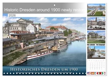 Historic Dresden around 1900 newly restored and colored in detail (Monthly Wall 