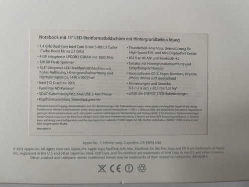 Apple MacBook Air 13" - Anfang 2014 - Afbeelding 6 van 8