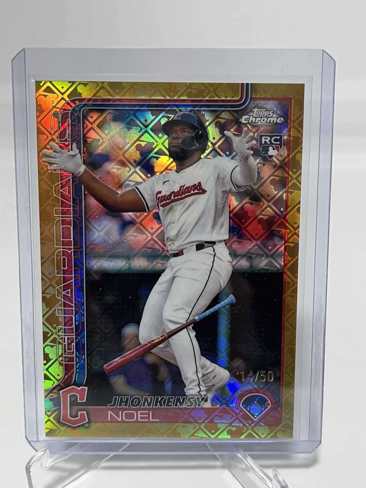 2025 Topps Chrome Jhonkensy Noel #291 RC Logofractor Gold /50 Cleveland Rookie