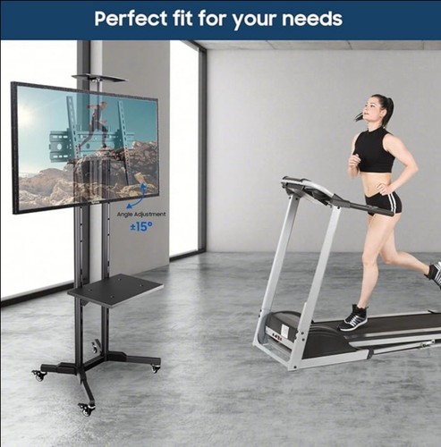 SYLVOX Rolling TV Stand Mobile TV Cart for 32-75 inch - Picture 5 of 12