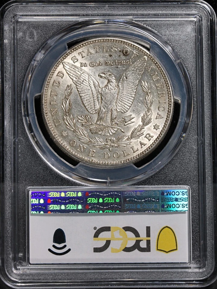 Dólar de plata Morgan 1884-S graduación profesional AU53 bonito atractivo visual fuerte golpe Foto 4 de 4