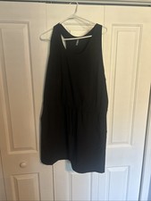 MTA Sport Womens 1X Black Sleeveless Dress NWT Casual Stretch