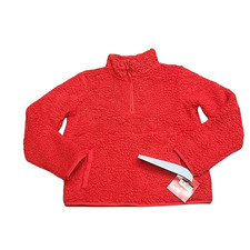 Wondershop Kids Sherpa Half Zip Lounge Pullover Sweatshirt Medium Size 8 Red