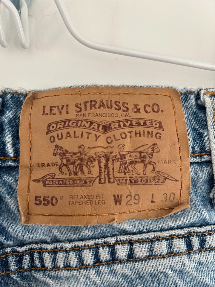 90'S Levi's SILVER TAB RELAXED Tapered Denim Pants for Men, W29, Vintage cotton blue type Vintage Second Hand