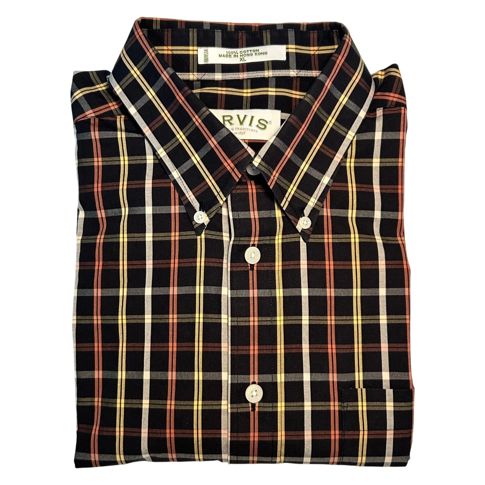 Orvis Traditional Fit Plaid Button Up Long Sleeve Men's Shirt Heritage Outdoors