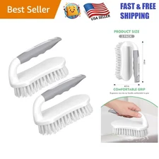 Durable Heavy-Duty Scrub Brushes with Non-Slip Handles - 2 Pack for Every Need