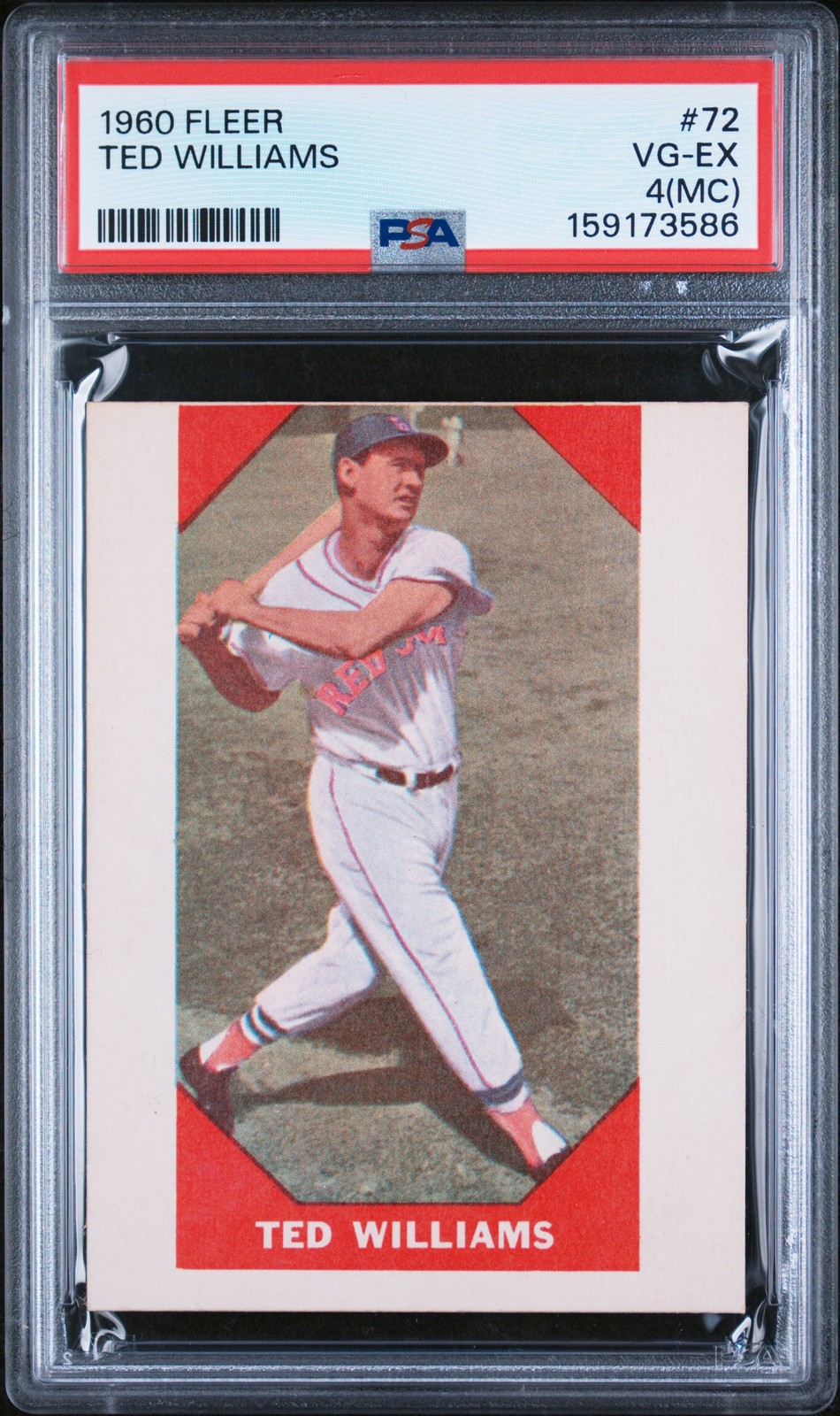 1960 FLEER #72 TED WILLIAMS PSA 4