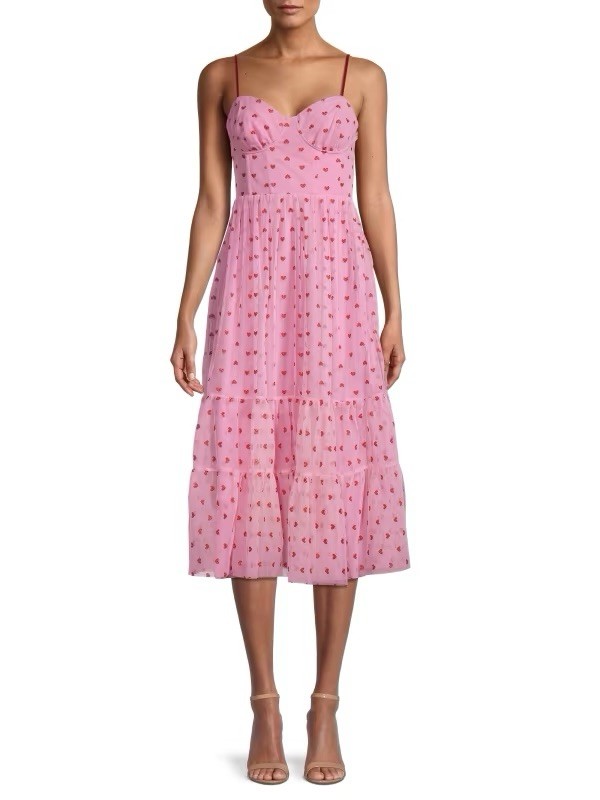 open lace back dress Betsey Johnson 1999 iconic roses print dress – InLouve main image 1