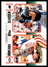 2010 Topps - Gridiron Lineage #GL-MC Joe Montana Jimmy Clausen