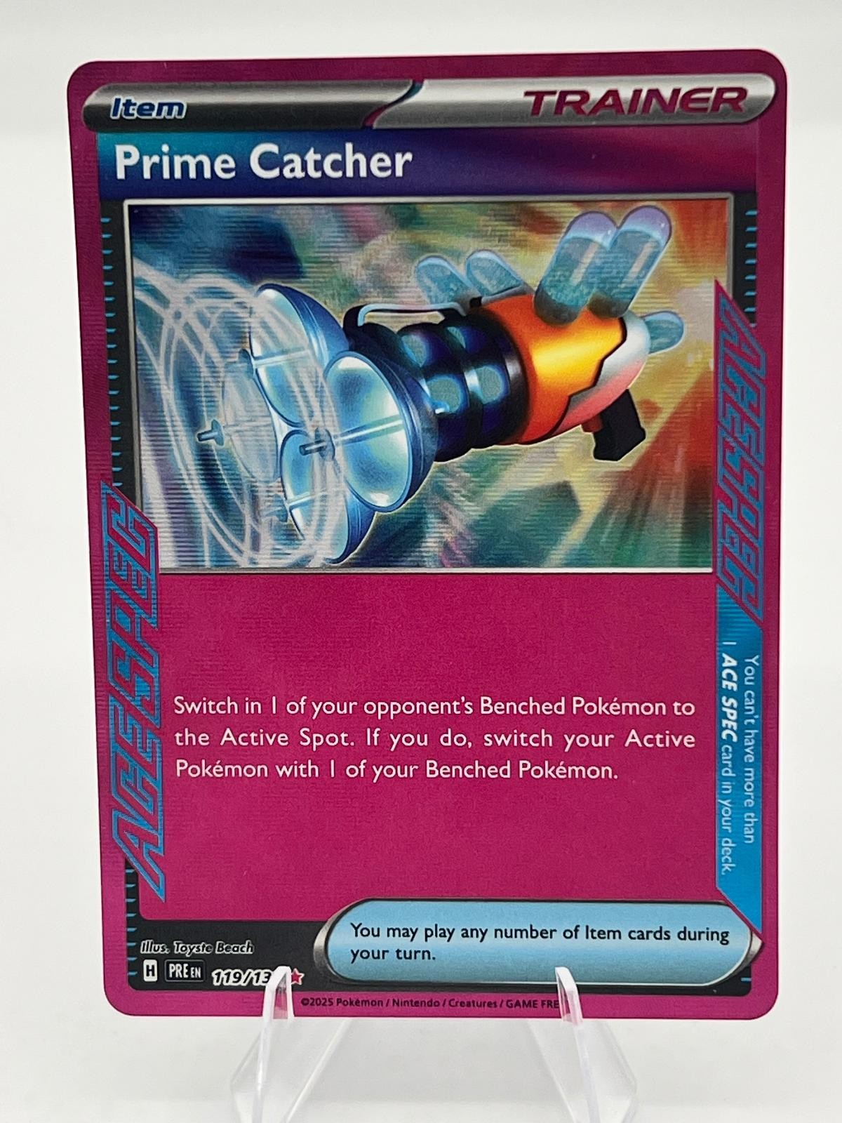 Prime Catcher 157/162 ACE SPEC Rare Temporal Forces Pokemon Holo Near Mint