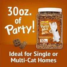 Purina Party Mix Chicken Lovers Crunch with Real Chicken Cat Treats - 3