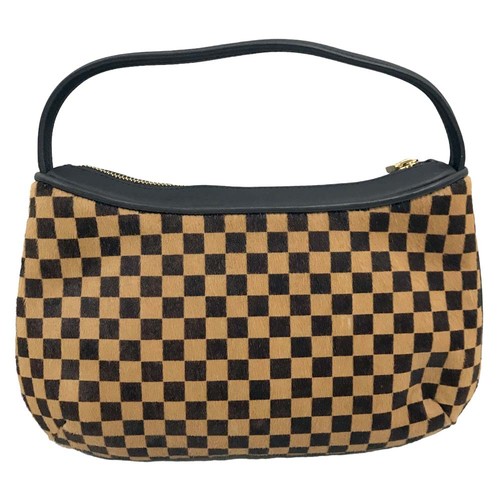 Louis Vuitton Tiger Tigre Damier Sauvage Handbag Single Handed Checkered Calf