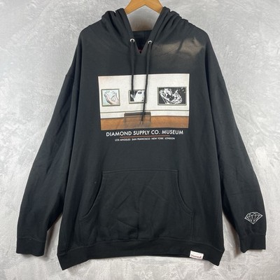 Diamond Supply Co Hoodie Men's Size 4XL Gray Pullover Black Museum