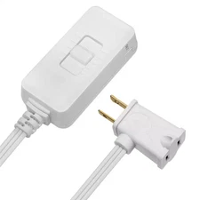 5 ft. Extension Cord White Plug in Dimmer Switch for LED/CFL Lights and Incandes