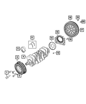 Genuine Mopar Flywheel 68315236AA
