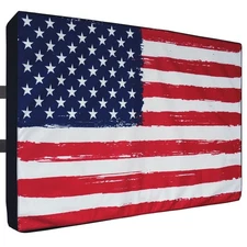 Outdoor TV Cover 60 - 65 inch - 600D  Weatherproof Waterproof - American Flag