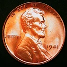 1941-P Lincoln Wheat Cent / Penny - BU /MS / Unc / Uncirculated - Free Shipping!