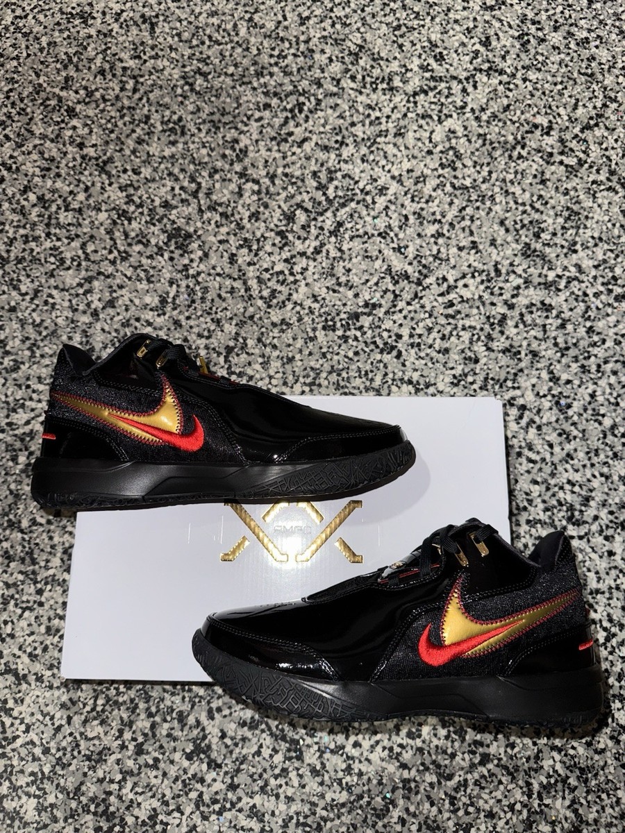 Nike Zoom LeBron NXXT Gen AMPD Black Metallic Gold Red Size 8.5-13