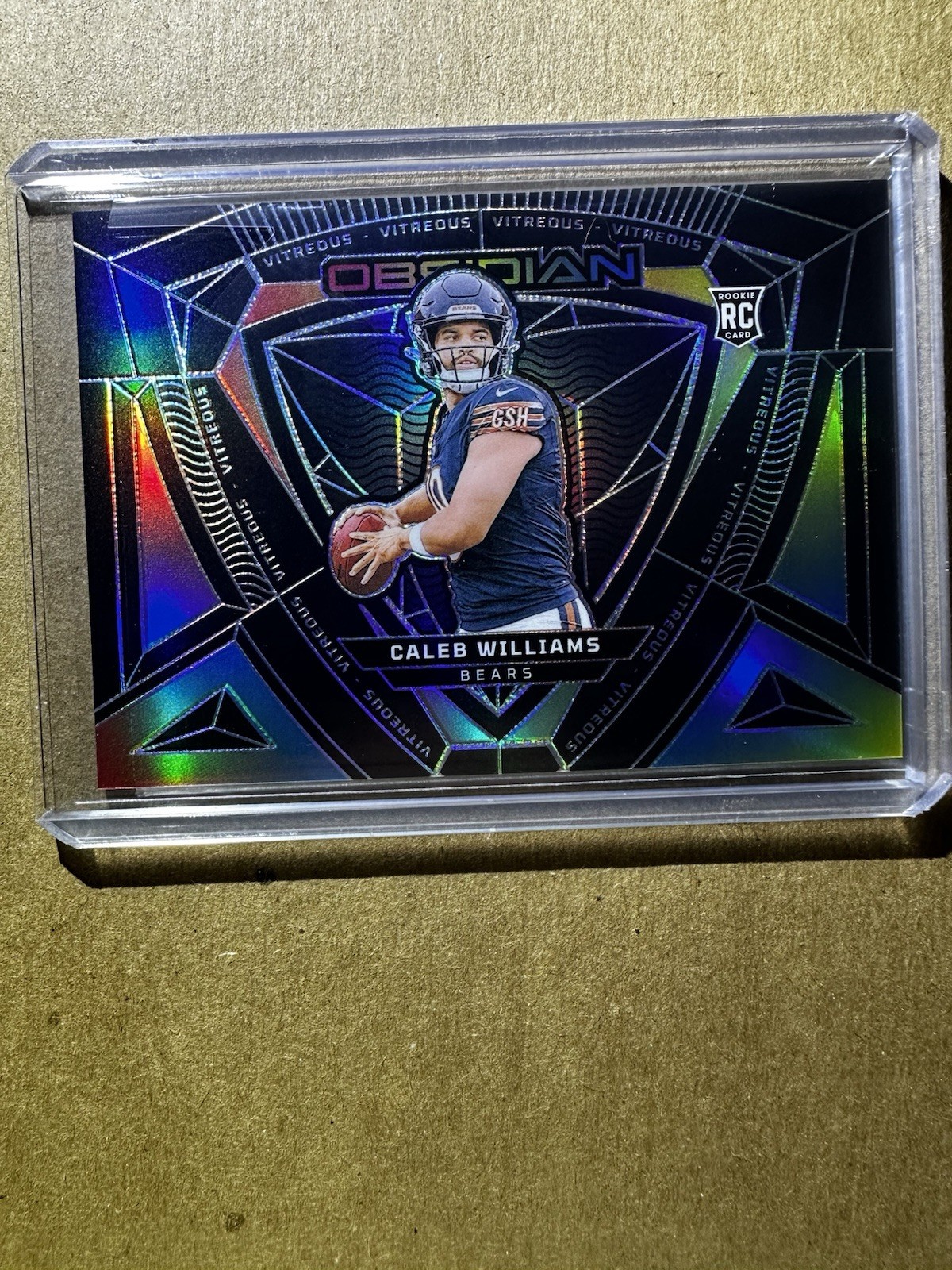 2024 Panini Obsidian CALEB WILLIAMS RC VITREOUS CASE HIT SSP Bears Rookie #1