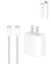 20W USB-C Fast Charger with 6ft Cable - iPhone Samsung Compatible