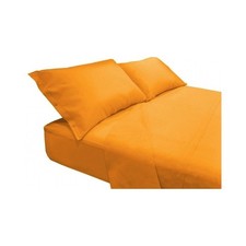 PLEIN DRAP DE LIT, DRAPS DE COULEUR UNIE JAUNE GIALLONE