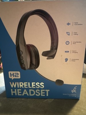 2 pairs   H2 Wireless Headset With Noise Cancellation for Talking -  