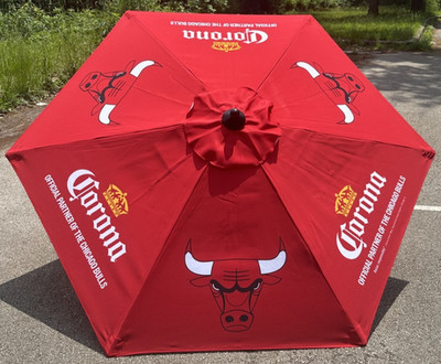 Corona Beer Cerveza Chicago Bulls Basketball Patio Beach Man Cave Umbrella NEW