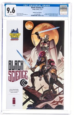 Black Science #1 CGC 9.6 NM+ White Pages Midtown Comics Variant Image 2013