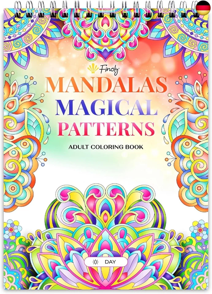 Finoly Mandalas Malbuch für Erwachsene Magical Patterns mit 30 Illustrationen |