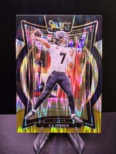 C.J. Stroud Texans 2024 Panini Select - Concourse  #42 Black & Gold Shock Prizm