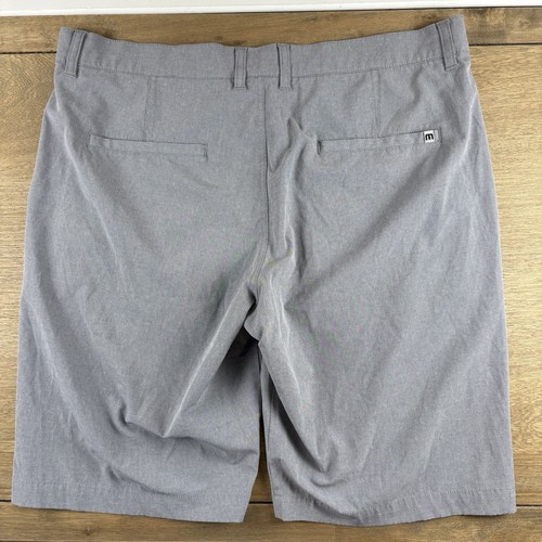 Travis Mathew Shorts Mens 36 Gray Golf Chino Performance Stretch Casual Beck - Picture 5 of 8