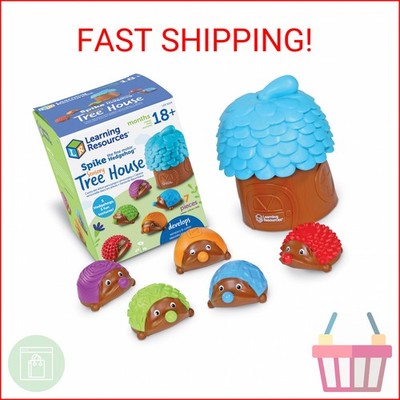 Learning Resources Spike the Fine Motor Hedgehog Sensory Tree House - 7 Pieces, 