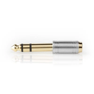 Nedis Adaptateur Audio Stéréo 6,35mm Mâle vers 3,5mm Femelle Connexion Stable - Photo 1/4