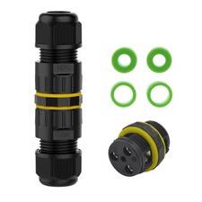 3 Pin IP68 Outdoor Waterproof Electrical Wire Connector for 5-12mm Wire Diame...