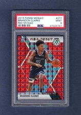 BRANDON CLARKE 2019-20 PANINI MOSAIC DEBUT RED PRIZM RC PSA 9 MINT GRIZZLIES