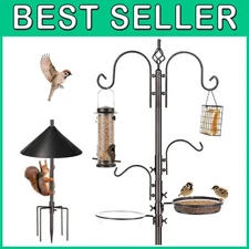 Multi Feeder Pole with Squirrel Baffle