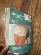 Vtg. Underscore JCPenney 100 Cotton Panties Briefs Beige 3 Pk Size 46