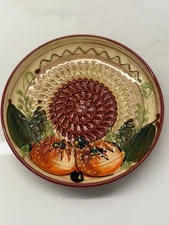 Vintage Plate Handmade Garlic Grader Or Lemon Zest-Made In Spain