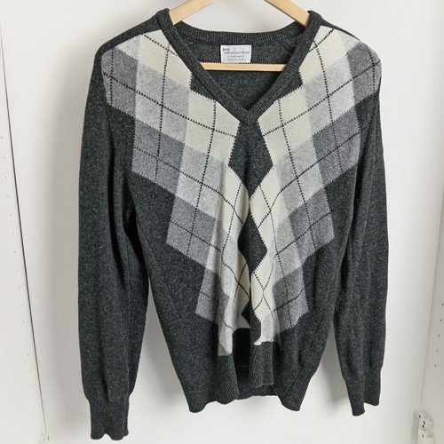 Hawick Knitwear Ladies 100% Lambswool Argyle Jumper Medium Pullover Scotland
