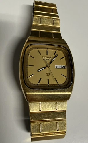 Vintage Seiko SQ Gold-Tone Quartz Watch - 8123-511L / 8123-508B