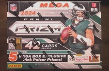 New Sealed 2024 Panini Prizm NFL Mega Box - Pink Pulsar Prizms
