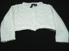 Janie and Jack Infant Girl White Sweater Size 3-6 Months