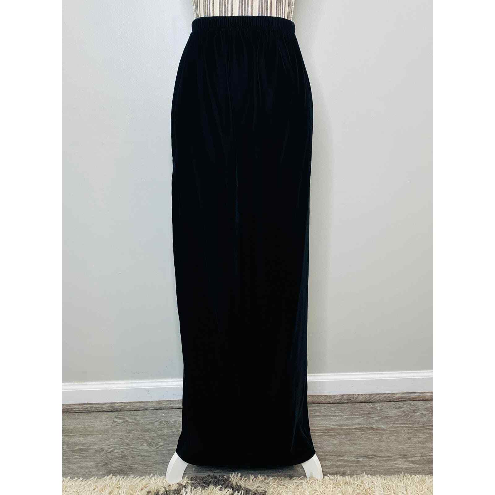 Vintage Patra Black Velvet Jeweled Blazer Skirt S… - image 9