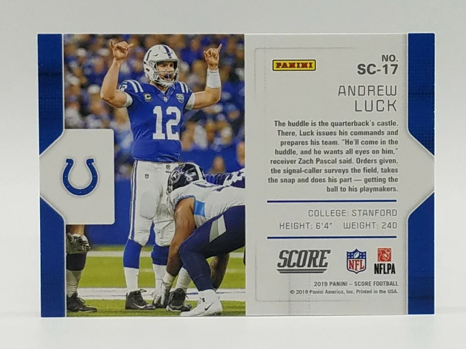 2019 Score Andrew Luck Red Parallel Signal Caller #SC-17 Indianapolis Colts 🔥🔥 - Image 2 of 2