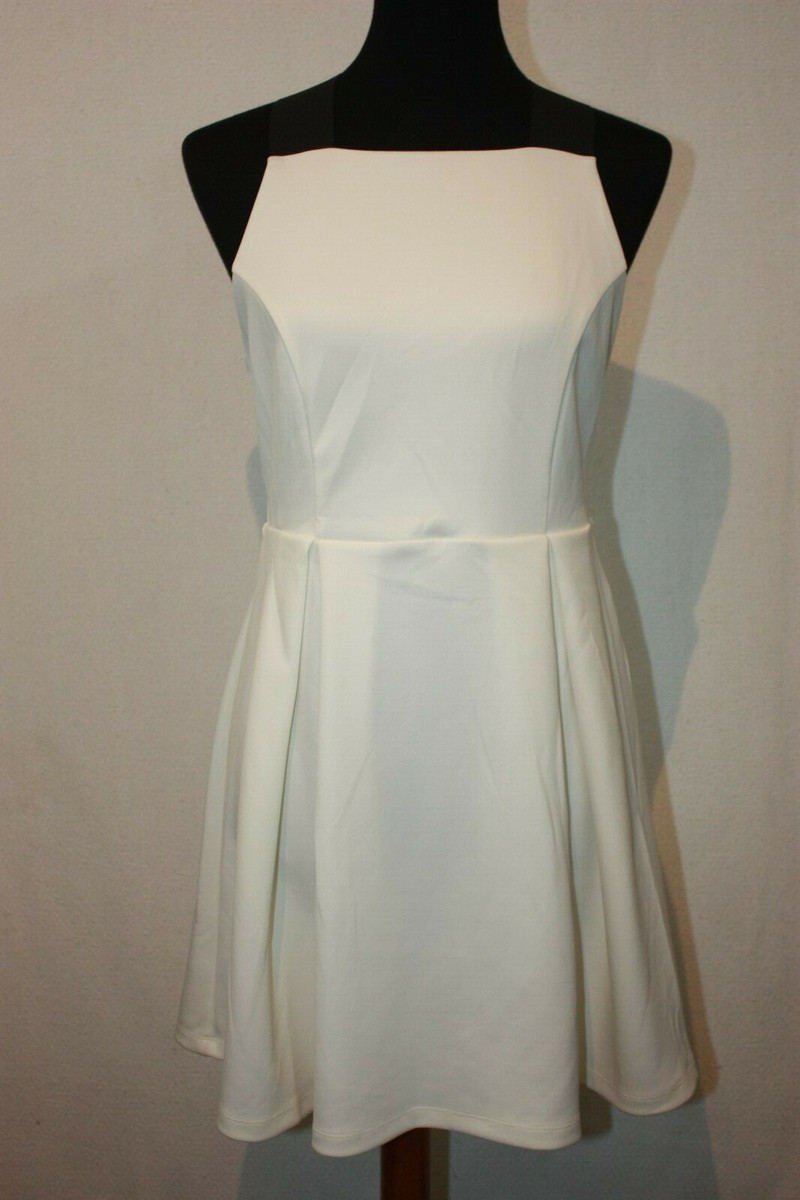 asos skater dress white ASOS LUXE 3D floral embellished cotton eyelet mini skater dress in white